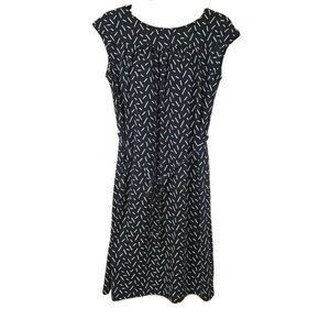 Uniqlo Blue Betsy Sleeveless Stretch Midi Jersey Modal Cotton Dress A-Line MED